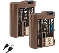 Blumax Lot de 2 batteries compatibles avec Nikon, EN-EL15, 2600 mAh, EN-EL15c EN-EL15b EN-EL15a avec prise de charge USB de type C pour Z5 D850 D7500 - Z8 Z7 II Z6 III Zf