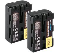 Blumax Lot de 2 batteries compatibles avec Sony NP-FM500H, 2600 mAh, NP-FM500 NP-FM55H, pour SONY ALPHA 77 99, A77, A99 II, DSLR A850, A900, VG-C77AM VG-C99AM