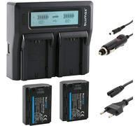 Blumax Lot De 2 Batteries Compatibles Avec Sony Np-Fz100-2040 Mah + Double Chargeur Lcd - Pour Sony Fx30-7 Iv 7C 7Riv 7Rv 7Riii Zv-E1[Z181]