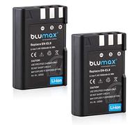 Blumax Lot de 2 batteries Nikon EN-EL9e/EN-EL9a 1 100 mAh compatible avec Nikon D3000 D5000 D40 D40x D60