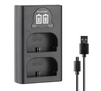 Blumax LP-E6NH LP-E6N LP-E6 Mini chargeur double LCD compatible avec Canon R7 R6 R6MarkII R5c R5 XC10 XC15 60D 70D 80D 90D 5DS 5DS R 5D Mark II III IV 6D Mark I II 7D Mark I II