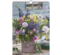 Blumen 2026 - Bildkalender 23,7x34 cm - Kalender mit Platz für Notizen - mit vielen Zusatzinformationen - Wandkalender - Blumenkalender: Flowers