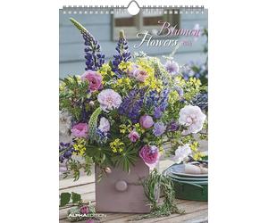Blumen 2026 - Bildkalender 23,7x34 cm - Kalender mit Platz für Notizen - mit vielen Zusatzinformationen - Wandkalender - Blumenkalender: Flowers