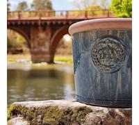 Blumentopf Pflanzgefäß Modell "Provence I" 34cm Rusty Blue