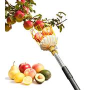 BlumeTrec Ramasse-fruits de 4 m, outil de cueillette de pommes avec poteau et panier réglables, outil de saisie de mangue à longue portée, attrape-fruits pour cueillir le citron, la poire, l'orange