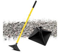 BlumeTrec Tamper en acier de 20,3 x 20,3 cm avec poignée de 121,9 cm, outil de compacteur manuel robuste pour niveler le sol, le gravier, le sable, l'asphalte, le sol, le pavé, l'allée, le jardin, la