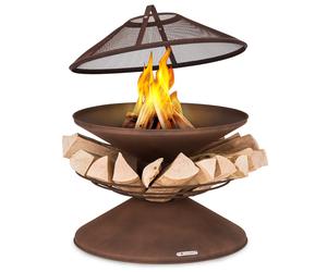 Blumfeldt Aguilera 65cm Faible Brasero avec grille Rouiller