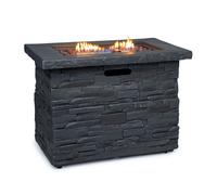 Blumfeldt Anafi Poêle à gaz, poêle à gaz 40000 BTU/13 kW, foyer couvert, brûleur en acier inoxydable, radiateur & foyers, gris foncé