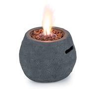 Blumfeldt Andros Foyer au gaz, radiateur et foyer 40 000 BTU/13kW avec brûleurs en acier inoxydable, radiateur à gaz, gris