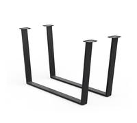 blumfeldt Ayr Pieds de Table - Pieds de Table en métal Robustes pour Design Industriel ou Minimaliste - Hauteur 43 cm, Largeur 62 cm, Noir