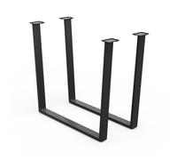blumfeldt Ayr Pieds de Table - Pieds de Table en métal Robustes pour Salle à Manger, Design Industriel Moderne, Hauteur 72 cm, Largeur 72 cm, Noir