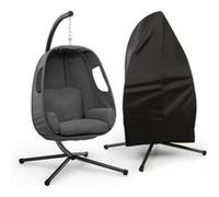 Blumfeldt Bella Donna Fauteuil suspendu design avec coussins + housse de protection étanche - gris Gris