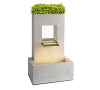 Blumfeldt Fontaine de jardin Bloomingstone – Pompe 20W, LED, Zinc