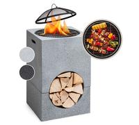 Blumfeldt Braséro Monolith – grill MGO et bac en acier – Gris