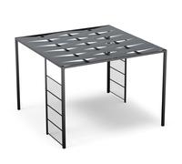 blumfeldt Tonnelle 3x3m, Tonnelle de Jardin Extérieur avec Toit PA, Mur Treillis en Acier, Cadre en Acier Peint, Résistant aux Intempéries, Facile à Assembler, Utilisable Toute l'Année