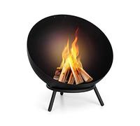 Blumfeldt Brasero d'extérieur avec pied à 3 pieds, brasero inclinable pour le jardin et le balcon, le camping, grand brasero de jardin résistant aux intempéries, 50 x 75 x 50 cm, noir