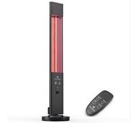 Blumfeldt Chauffage Infrarouge sur Pied Radiateur 3000W Chauffage Électrique Radiateur Électrique IP65 Noir Noir G
