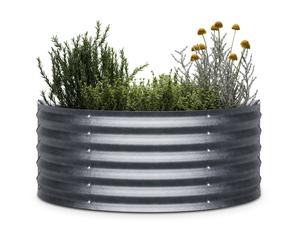Blumfeldt Curvbox 105x60x43 cm Carré potager Argent