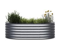 Blumfeldt Curvbox 150x60x43 cm Carré potager Argent