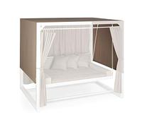 Blumfeldt Eremitage Toit de pavillon - Toit de Rechange, Auvent en Polyester, Imperméable, Lavable, Montage Facile, pour la balancelle Luxus-Hollywood, Gris