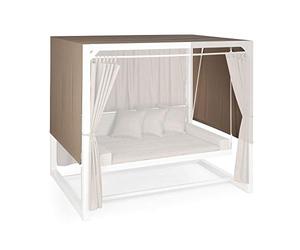 Blumfeldt Eremitage Toit de pavillon - Toit de Rechange, Auvent en Polyester, Imperméable, Lavable, Montage Facile, pour la balancelle Luxus-Hollywood, Gris