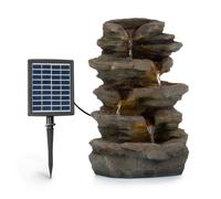 Fontaine solaire Stonehenge éclairage LED Polyresin batterie Lithium Ion