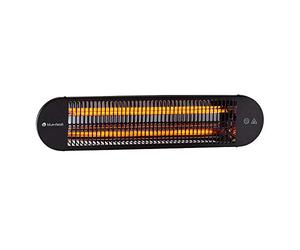 blumfeldt Gold Bar 2000 Swing - radiateur de terrasse Infrarouge, Automatique, Oscillation Horizontale à 60°, Puissance: 2000 W, 3 Niveaux: 800/1200/2000 W - Noir