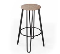 Blumfeldt Chaise de bistro Hamilton 1 pièce, structure en bois et acier, Ø 33 cm
