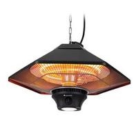 Heat Hexa radiateur infrarouge 800/1200/2000W Halogène IP34 LED noir