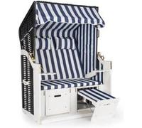 Blumfeldt Hiddensee Chaise longue cabine plage XL 2 places rayures - bleu/blanc G