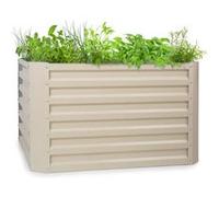 blumfeldt High Grow Straight - Potager surélevé 100 x 60 x 100 cm (LxHxP), 600 litres , acier galvanisé - Beige Beige G