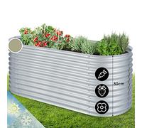 Blumfeldt Jardinière sur Pied, Espace Potager sur Pied Jardinage Extérieur, Bac Potager Surelevé Exterieur Jardin et Balcon, Acier, 1257L, 2 m