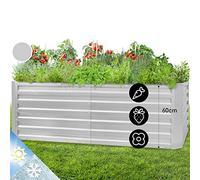 Blumfeldt Jardinière sur Pied, Espace Potager sur Pied Jardinage Extérieur, Bac Surelevé en Hauteur, Acier, 1200L, 2m