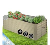 Blumfeldt Jardinière sur Pieds, Espace Potager sur Pied Jardinage Extérieur, Bac Surelevé Exterieur Jardin et Balcon, Acier, 970L, 1,8 m