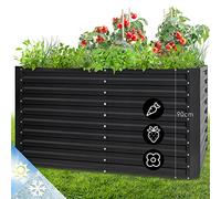 blumfeldt Jardiniere sur Pieds, Espace Potager sur Pied Jardinage Extérieur, Potager Surélevé en Hauteur, Potager Sureleve Exterieur Jardin et Balcon, Bac Potager sur Pied en Acier, 1800L, 2 m