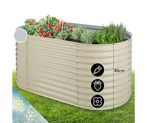 Blumfeldt Jardinière sur Pieds, Espace Potager Surélevé pour Jardinage Extérieur, Bac en Acier pour Jardin et Balcon, 804L, 1,6 m