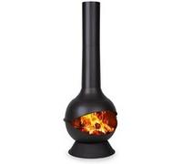 Blumfeldt Knight on Fire Poêle à bois de jardin ou terrasse design cheminée - inox noir Noir