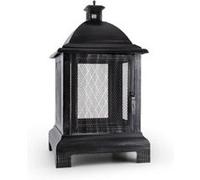 Blumfeldt Loreo Cheminée d'extérieur Lanterne Four de jardin métal bruni