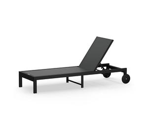 blumfeldt Lucca Transat Jardin Extérieur - Chaise Longue Inclinable 5 Positions, Cadre Aluminium Léger 8,1 kg, Tissu ComfortMesh Déperlant, 120 kg Capacité, Jardin & Terrasse, Gris foncé