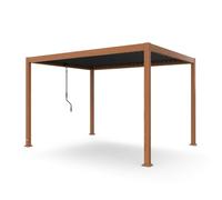Blumfeldt LuminaHaven Pergola 3x4m Acier galvanisé Protection UV Cadre en aluminium Pavillon Couleur bois