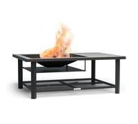 Blumfeldt Merano Avanzato L Braséro 3 en 1 avec fonction barbecue utilisable comme table 122 x 87 cm Noir