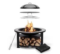 Merano Circolo brasero 3 en 1 avec fonction barbecue utilisable comme table diamètre 87 cm