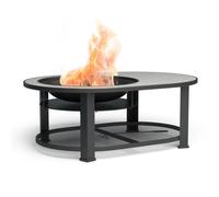 Blumfeldt Merano Circolo L Braséro 3 en 1 avec fonction barbecue utilisable comme table 122 x 87 cm Noir