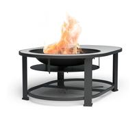 Blumfeldt Merano Circolo L brasero 3 en 1 avec fonction barbecue utilisable comme table 122 x 87 cm Noir
