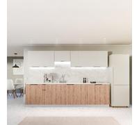 Blumfeldt Meuble Lave-Vaisselle - Design Moderne avec Plan de Travail MDF 30 mm, Surface Mélaminée Facile d'Entretien, Intégration Parfaite, Chêne Blanc