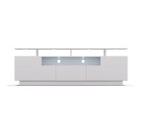 Klarstein Meuble TV Lowboard Perth 150 x 35 x 50 cm Blanc LED colorées Rangement Moderne