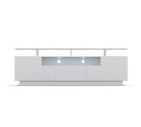 Klarstein Meuble TV Lowboard Perth 150 x 35 x 50 cm Blanc LED colorées Rangement Moderne