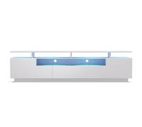 Blumfeldt Meuble TV Bois LED, Design Moderne 195 cm, Rangement Multicolore