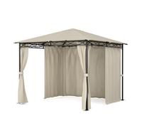 Blumfeldt Pavillon de jardin Mondo avec auvent 295x262x295 cm acier polyester beige