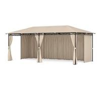 Blumfeldt Pergola Mondo 3x6 m – cadre métallique, 4 parois polyester 160 g, beige